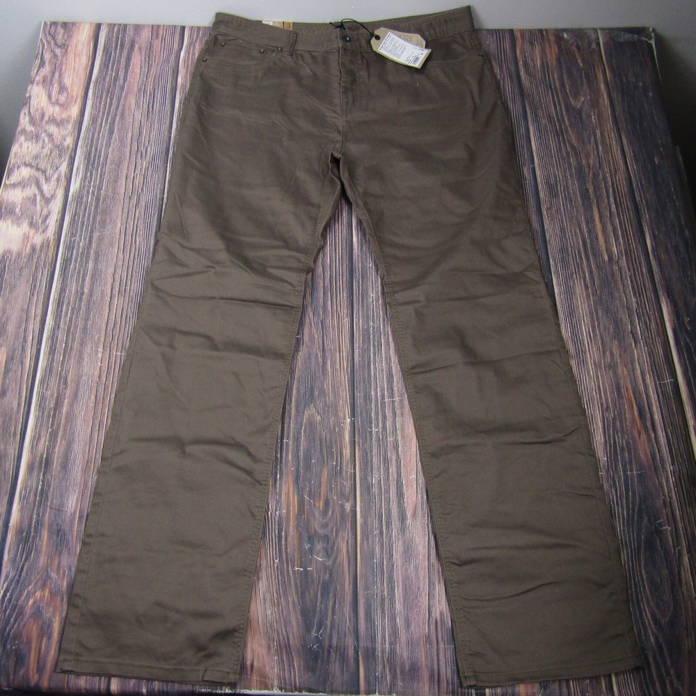 Prana Bridger Jean Mens 40x36 Mud Brown Slim Fit Straight Leg Stretch Hiking NWT